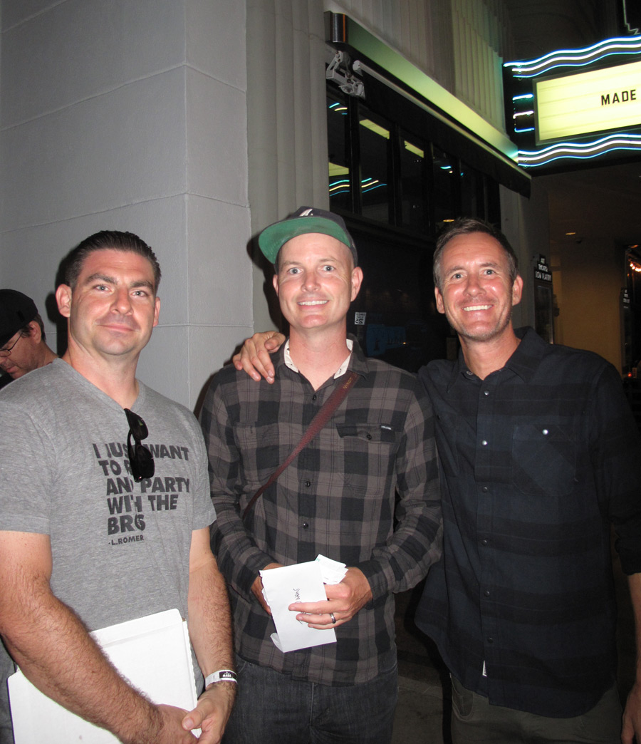 “I just want to rip and party with the bros.” Words to live by. Jeff Henderson, Don Brown and Jaime Owens.