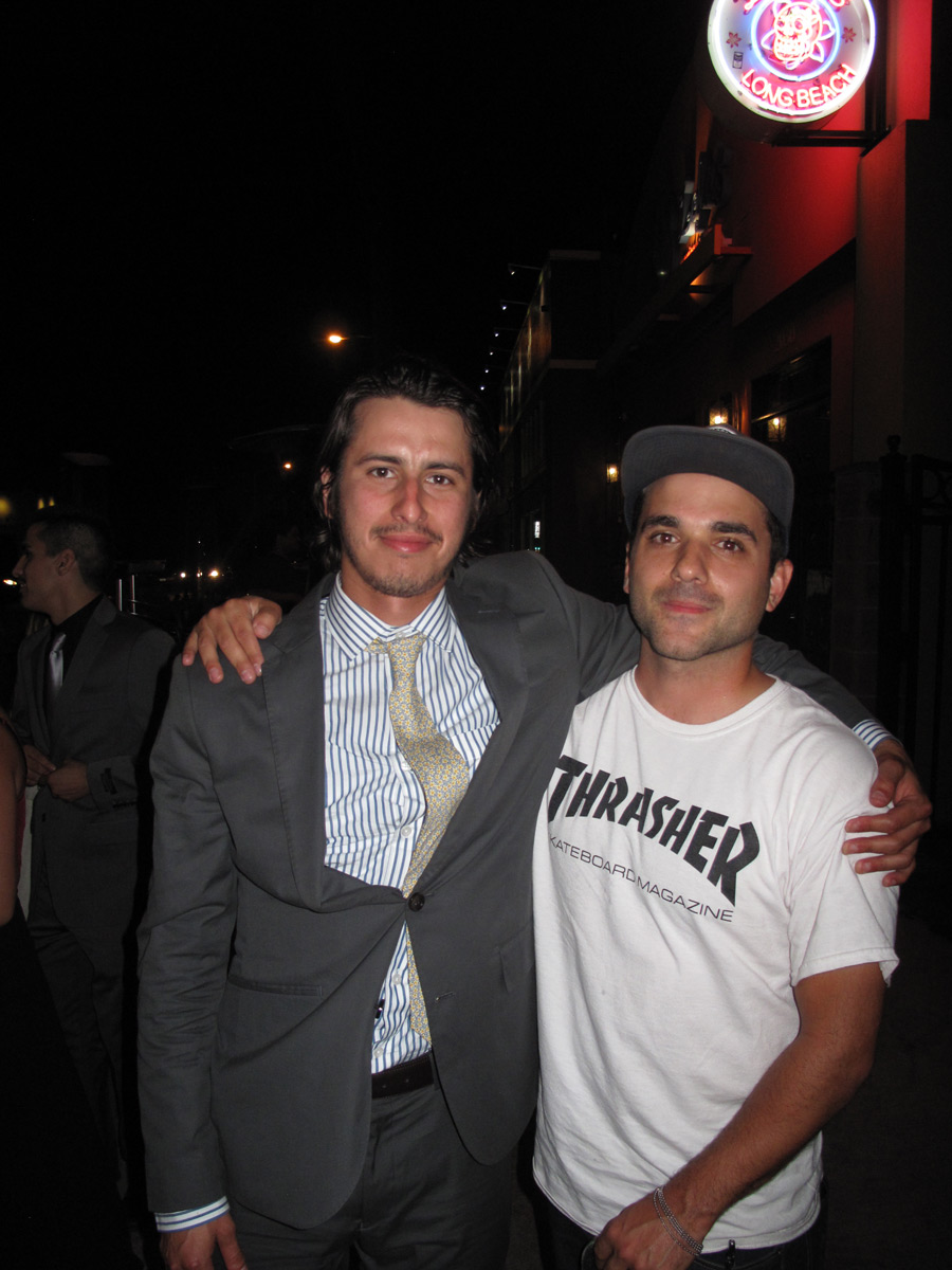 Leo Romero and Mario Miller post-premiere, pre-after party. Leo’s all business all the time.