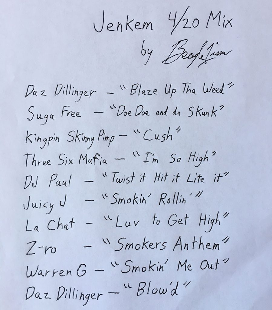 Beagle Tracklist BEAGLE'S 420 MIX - Jenkem Magazine